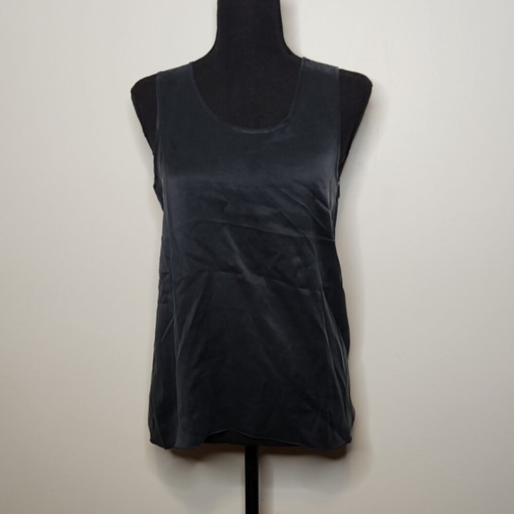 NEW Quince 100% Washable Silk Pajama Tank Black Sz L - Picture 7 of 9